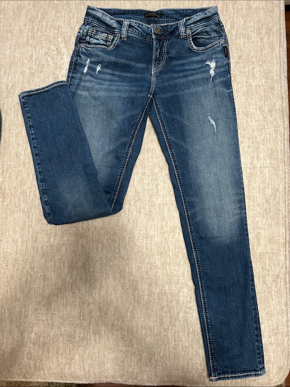 Silver Jeans Co. Classic Mid-Rise Blue Women’s Skinny Jeans